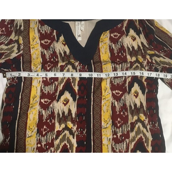 Pink Owl dress Womens Medium Brown mix print shift lined Abstract Graphic - Picture 5 of 7